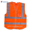 A visibilidade reflexiva Zipped refletiva Workwear do VIS do ANSI olá! Fluorescente colore a veste alta da segurança da visibilidade para trabalhadores portuários